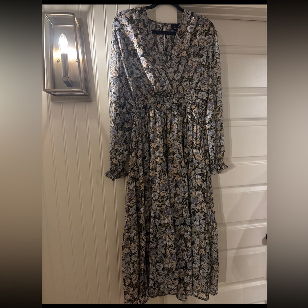 Floral Long Sleeve Maxi Dress